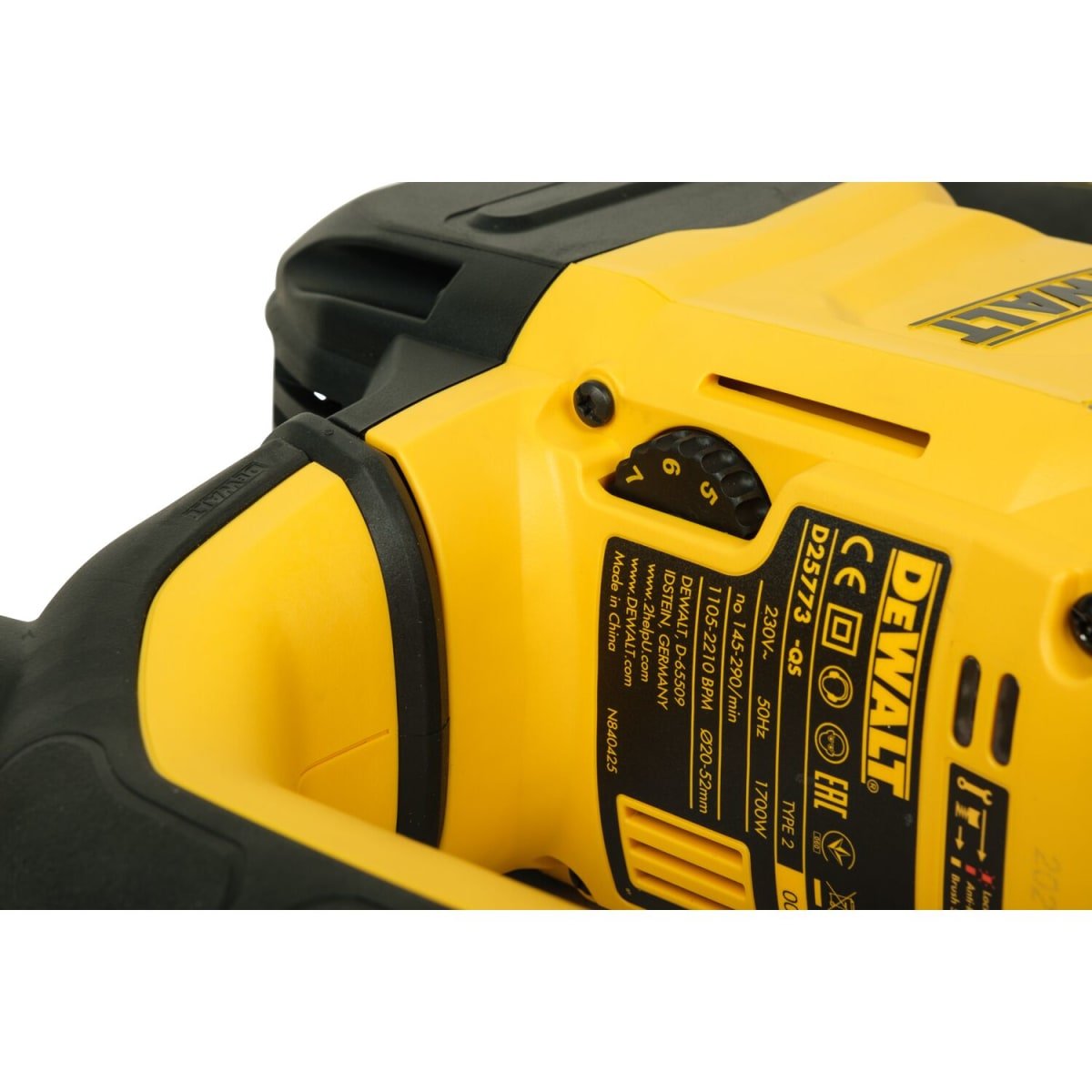 D25773K-B2 Rotomartillo Perforador Minero Dewalt SDS-Max 19.4J 1700W